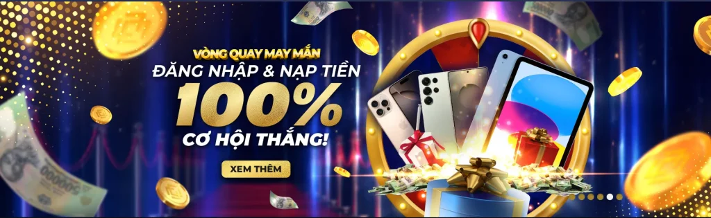 Vòng quay may mắn tại trang mcw118
